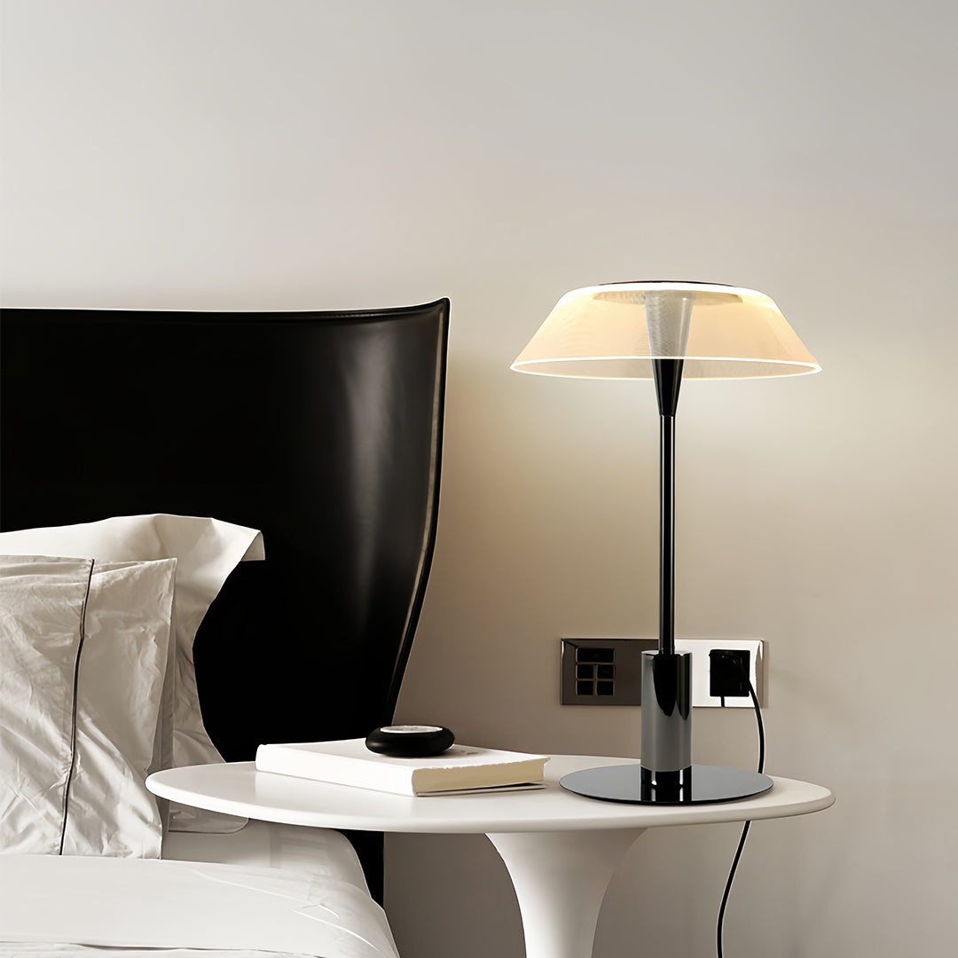 Italian Minimalist Iron & Acrylic Floor Lamp – 3000K Warm LED – Living Room