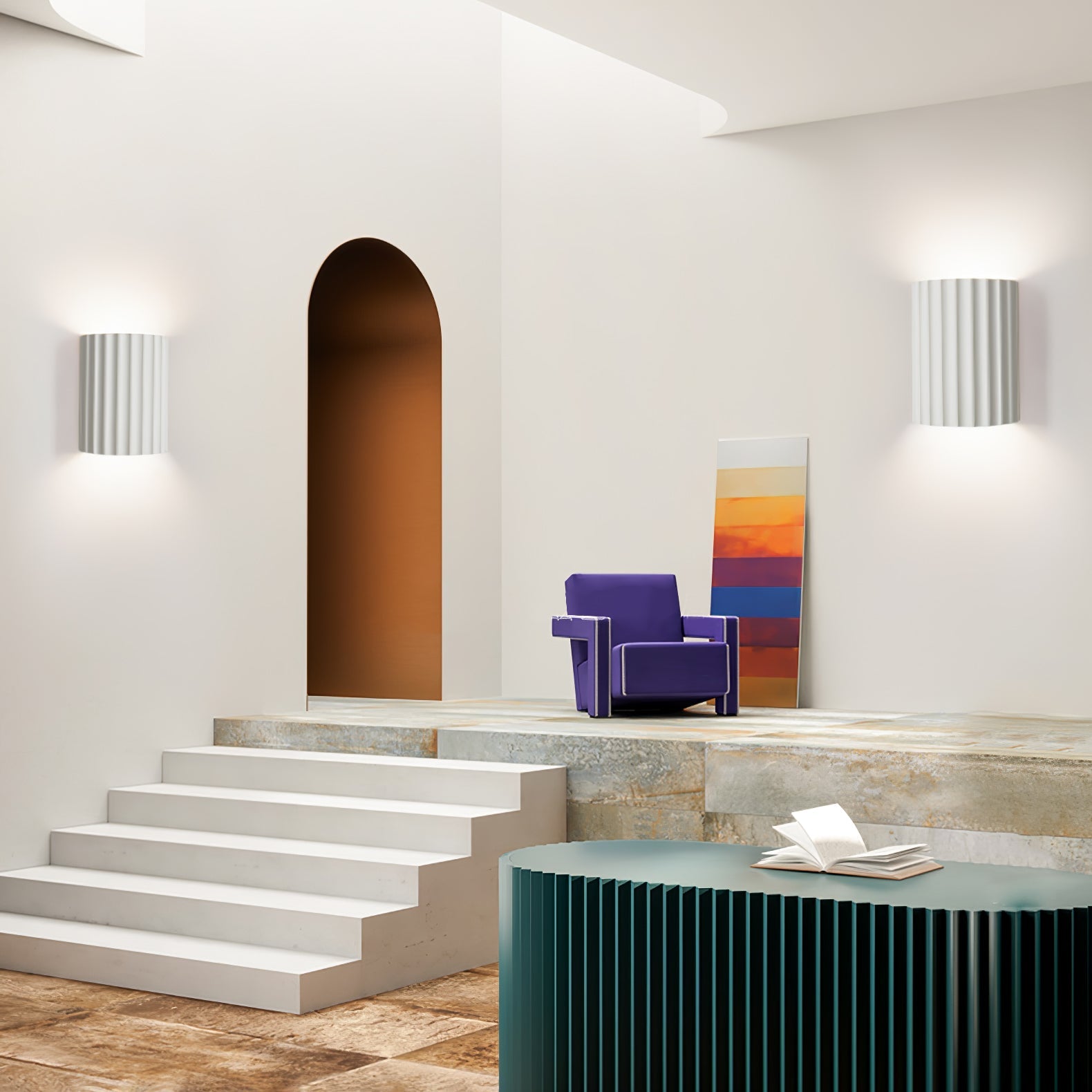 Modern Resin Wall Light with G9 LED Bulb