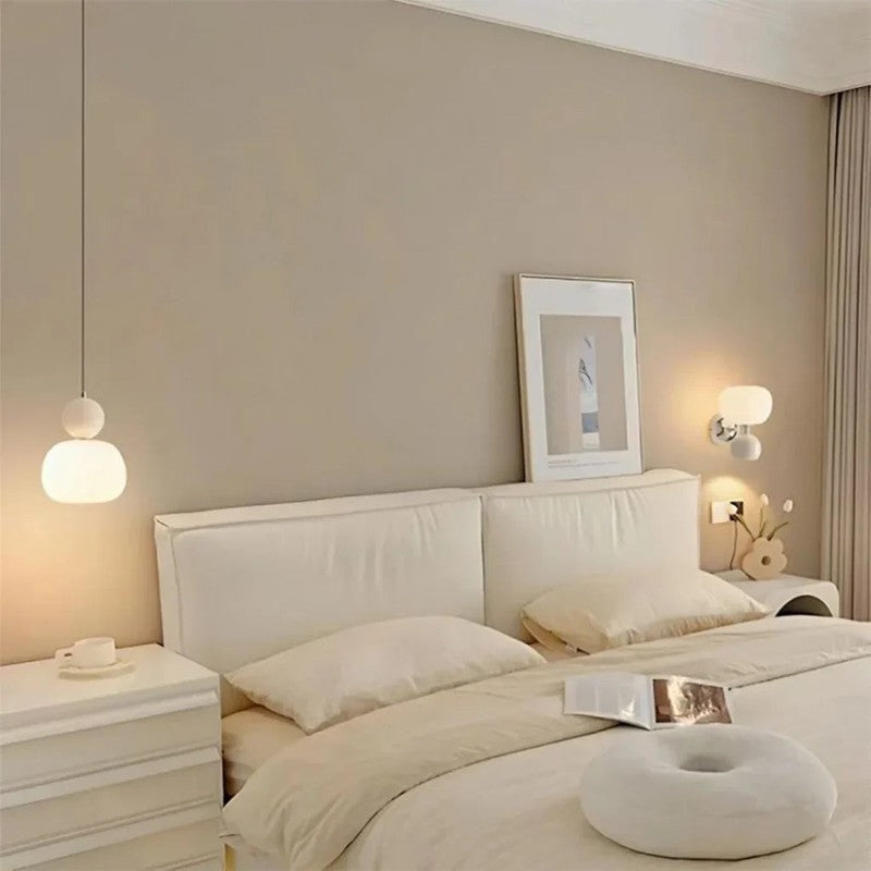 Art Deco Cream Sculptural Elegant Decorative Pendant Light