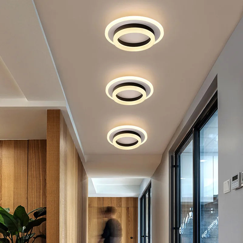 Minimalist Round Square LED Ceiling Light – Energy Efficient – Living Room Hallway