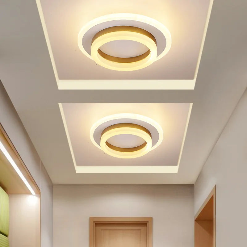 Minimalist Round Square LED Ceiling Light – Energy Efficient – Living Room Hallway