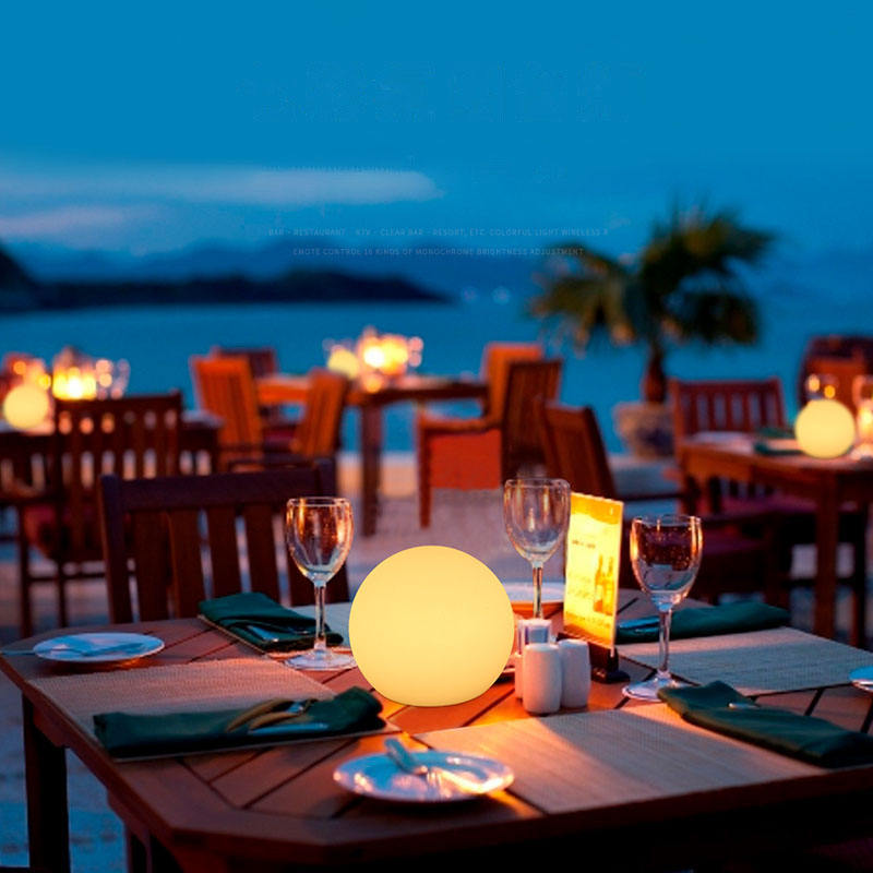 Rechargeable LED Ball Table Lamp - 16 Color Modes with Remote