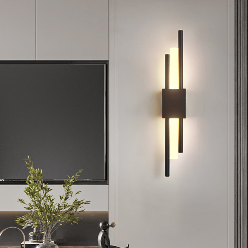 Modern Metal Acrylic LED Wall Lamp – Warm Light Hard Wired – Hallway Bedroom