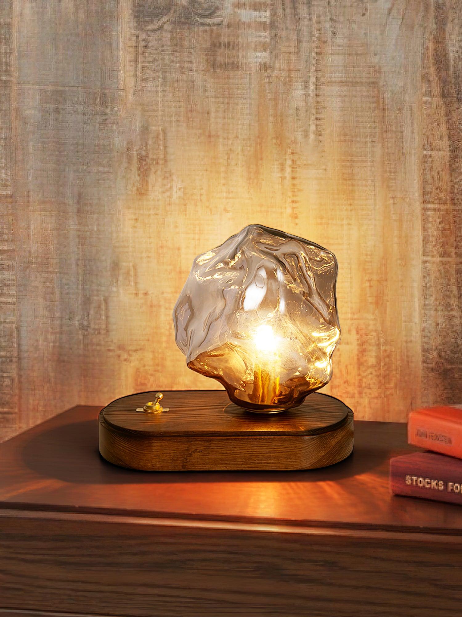 Bedside Table Lamp for Bedroom - Motion Sensor - Matte Glass Shade