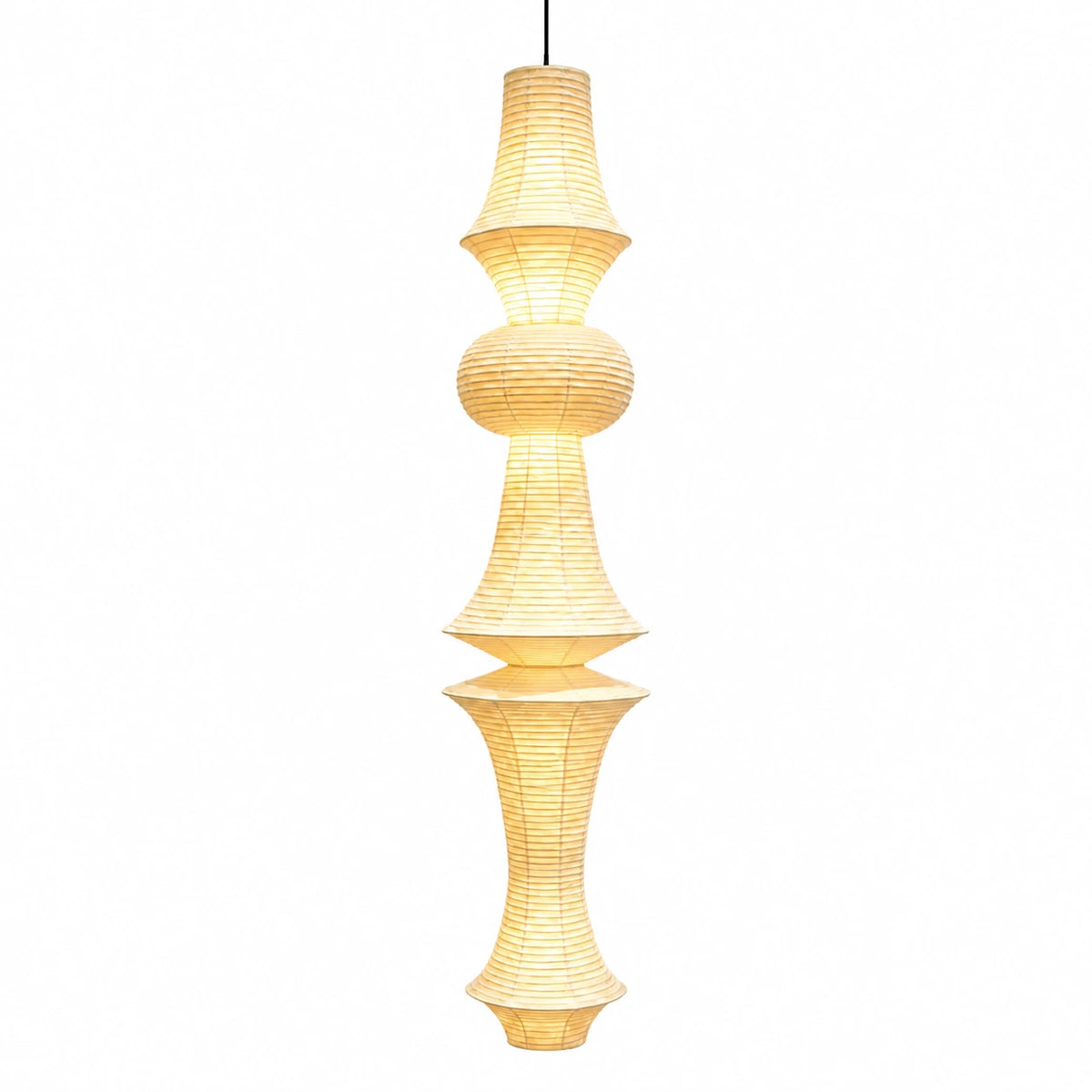 Sculptural Washi Paper Pendant Light