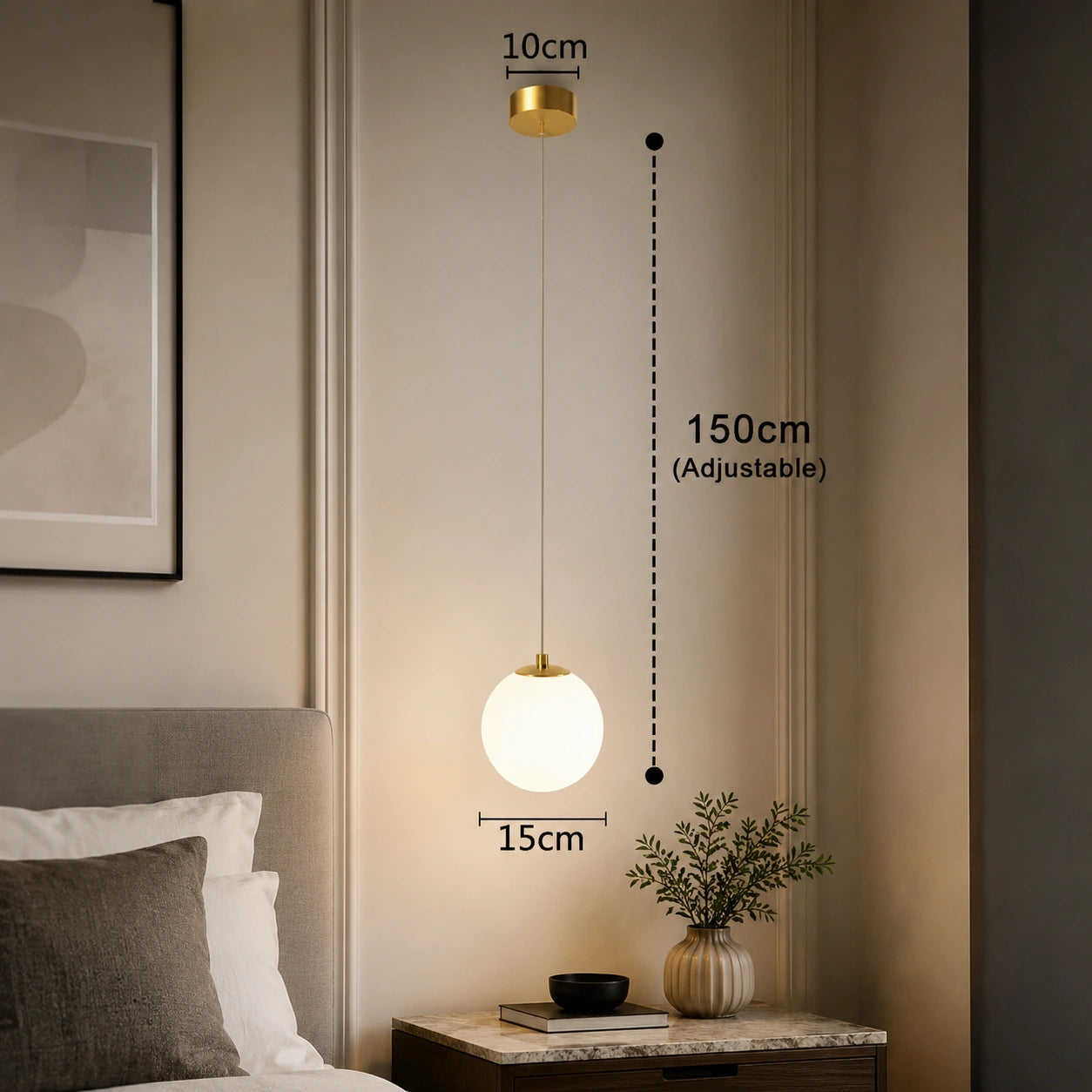 Modern Glass Globe Pendant Light