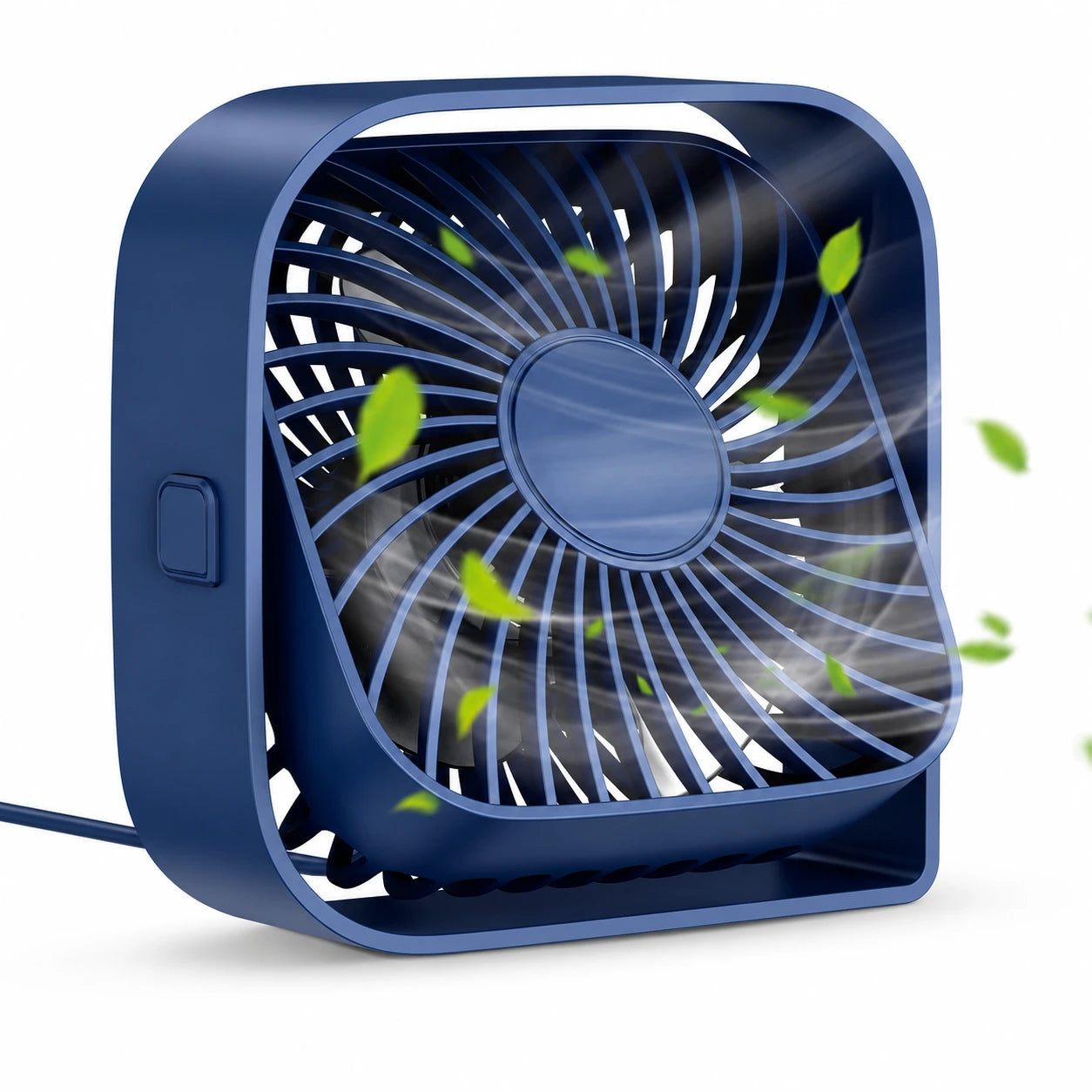 Mini USB Desk Fan with 3 Speeds, 360 Rotation, Strong Airflow & Quiet Operation