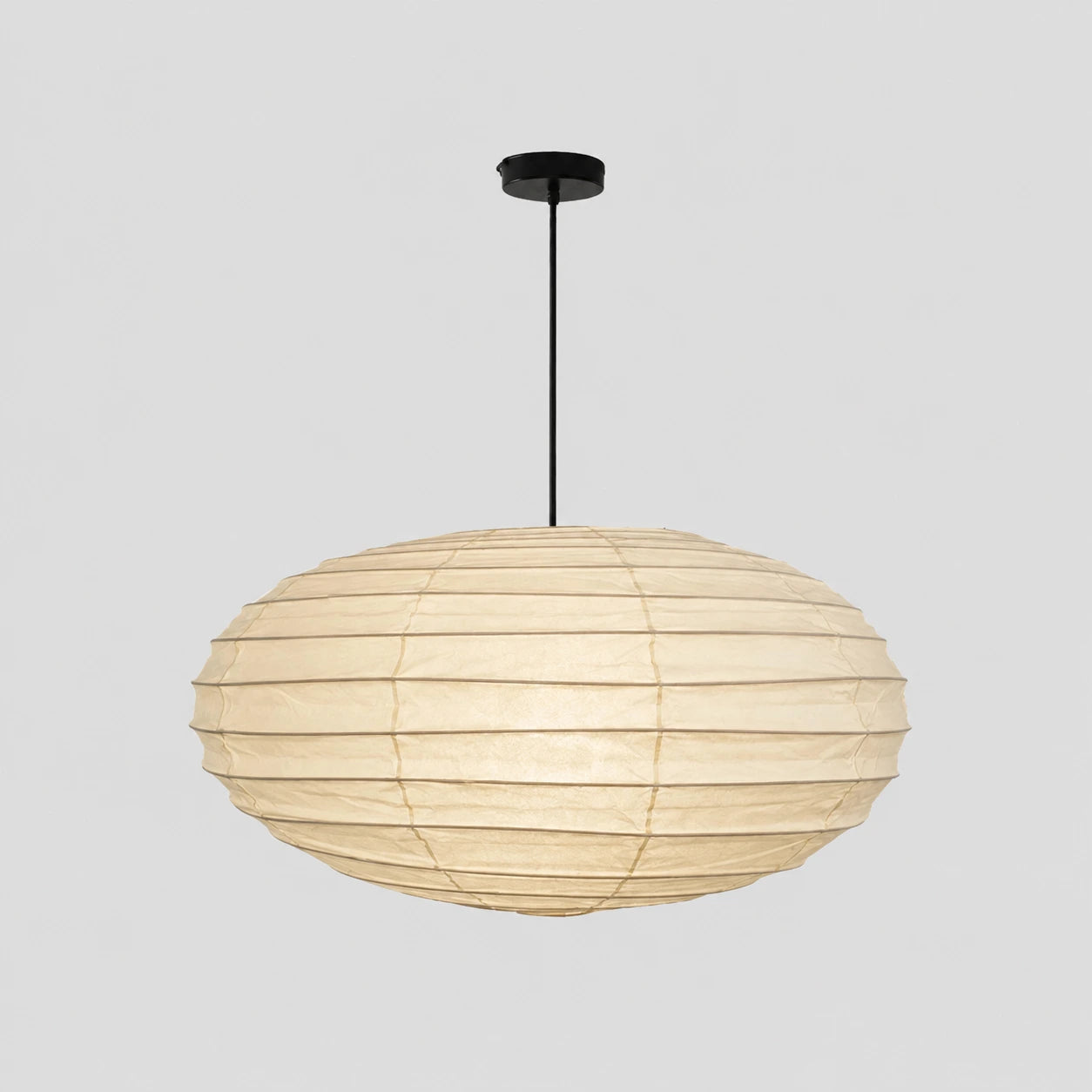 Japanese Oval Xuan Paper Pendant Light