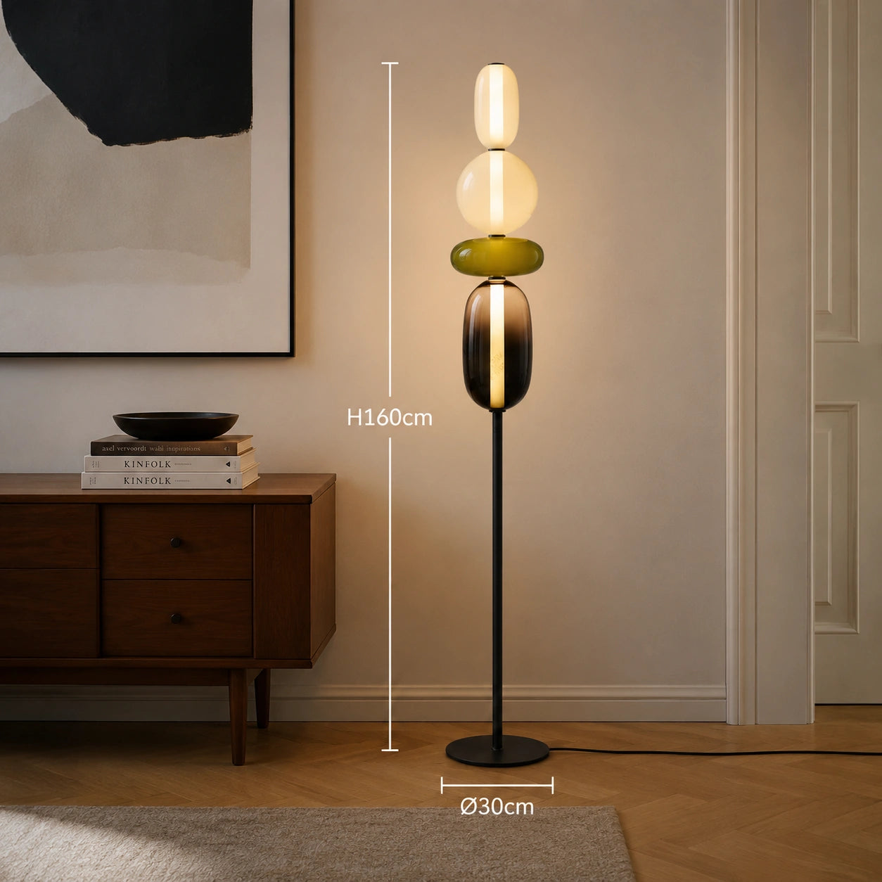 Modern Stained Glass LED Table & Floor Lamp
