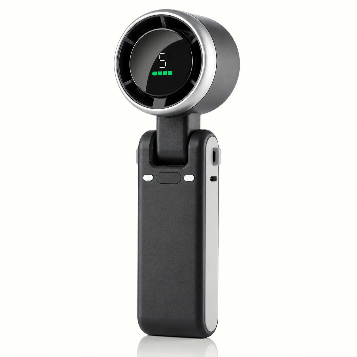 Handheld Portable USB Rechargeable Fan, Foldable, Ultra Quiet, 5-Speed, 1200mAh Battery