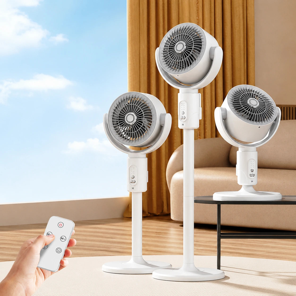 Rechargeable Oscillating Stand Fan