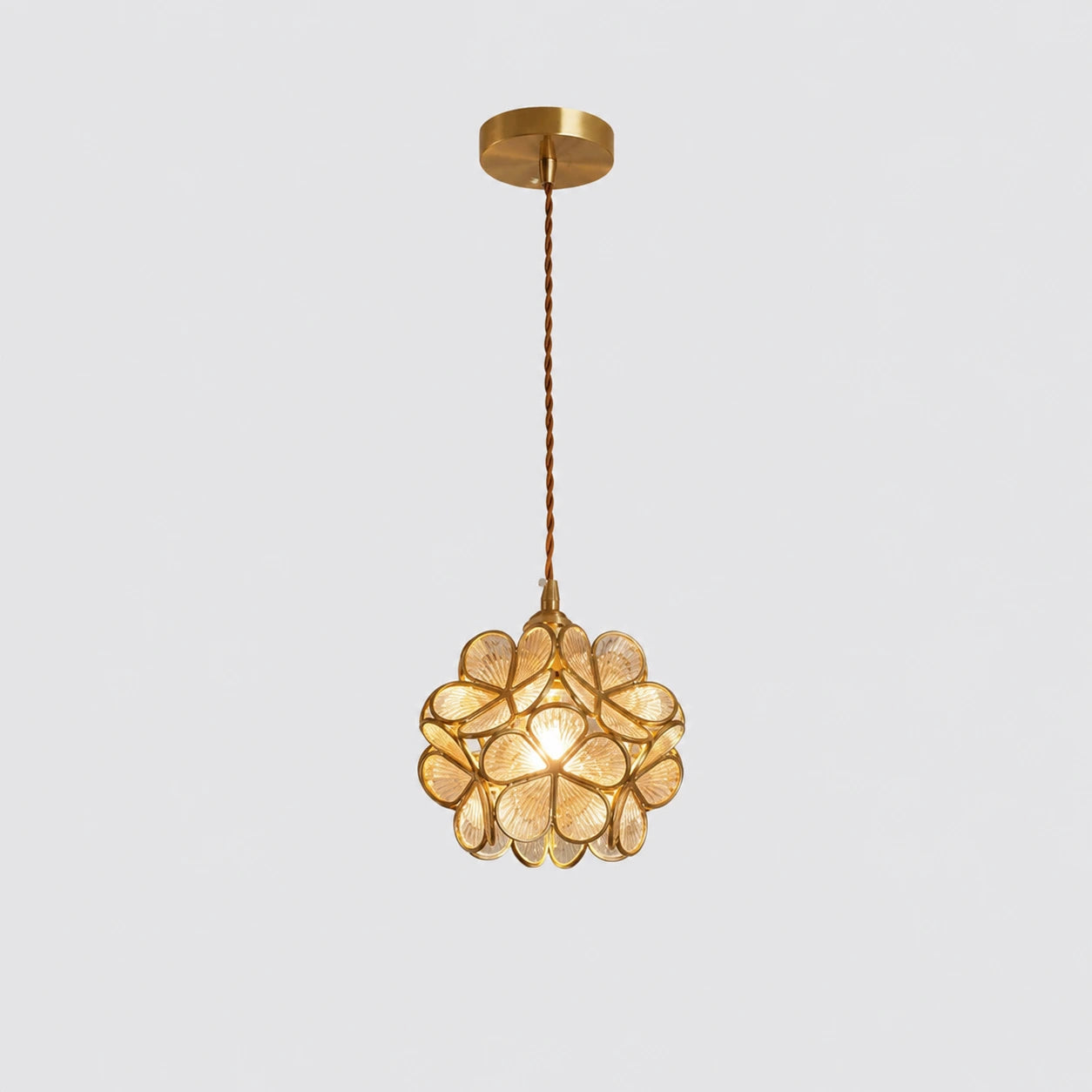 Floral Glass Petal Pendant Light