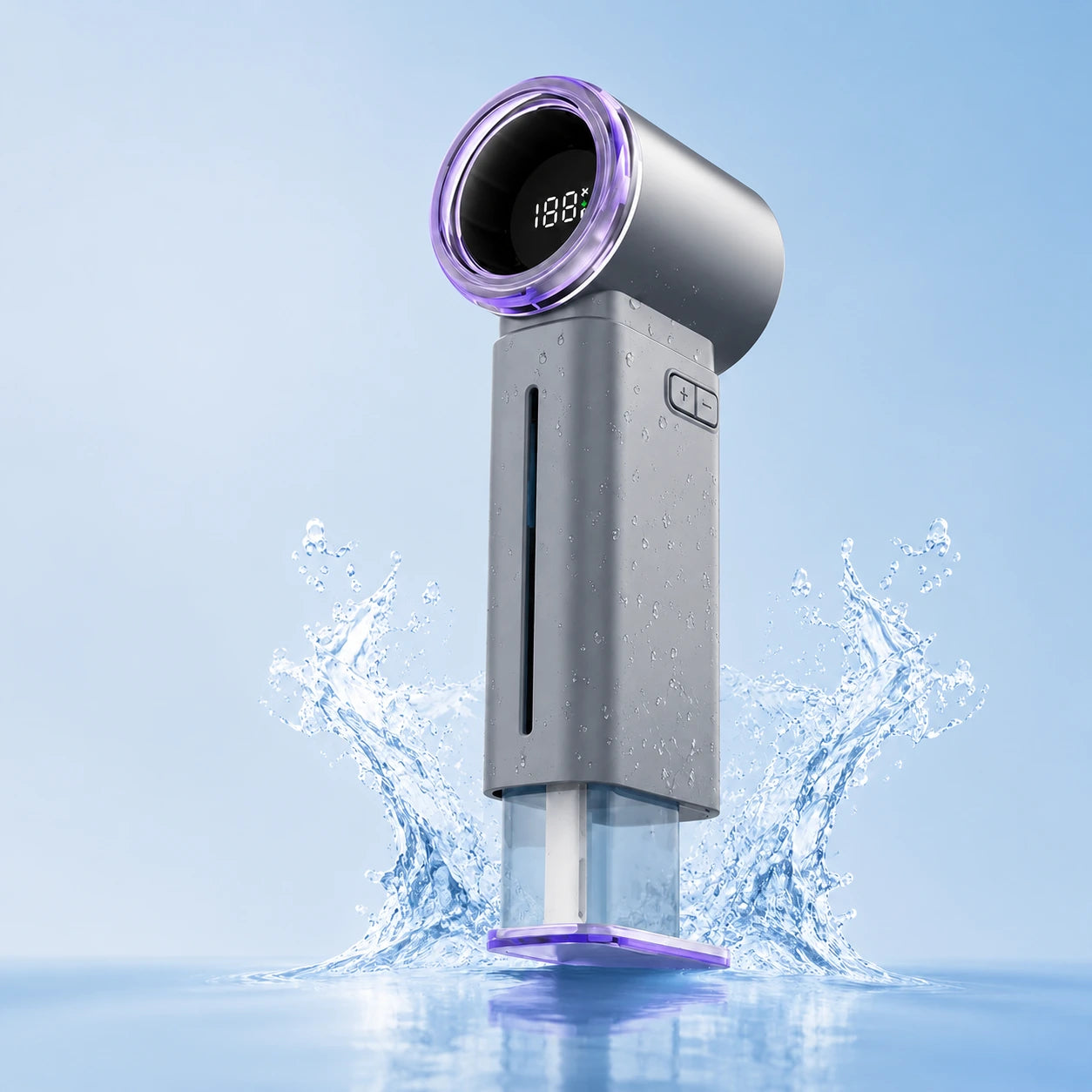 Portable Rechargeable Mist Cooling Fan Humidifier with 199-Speed Turbo Function
