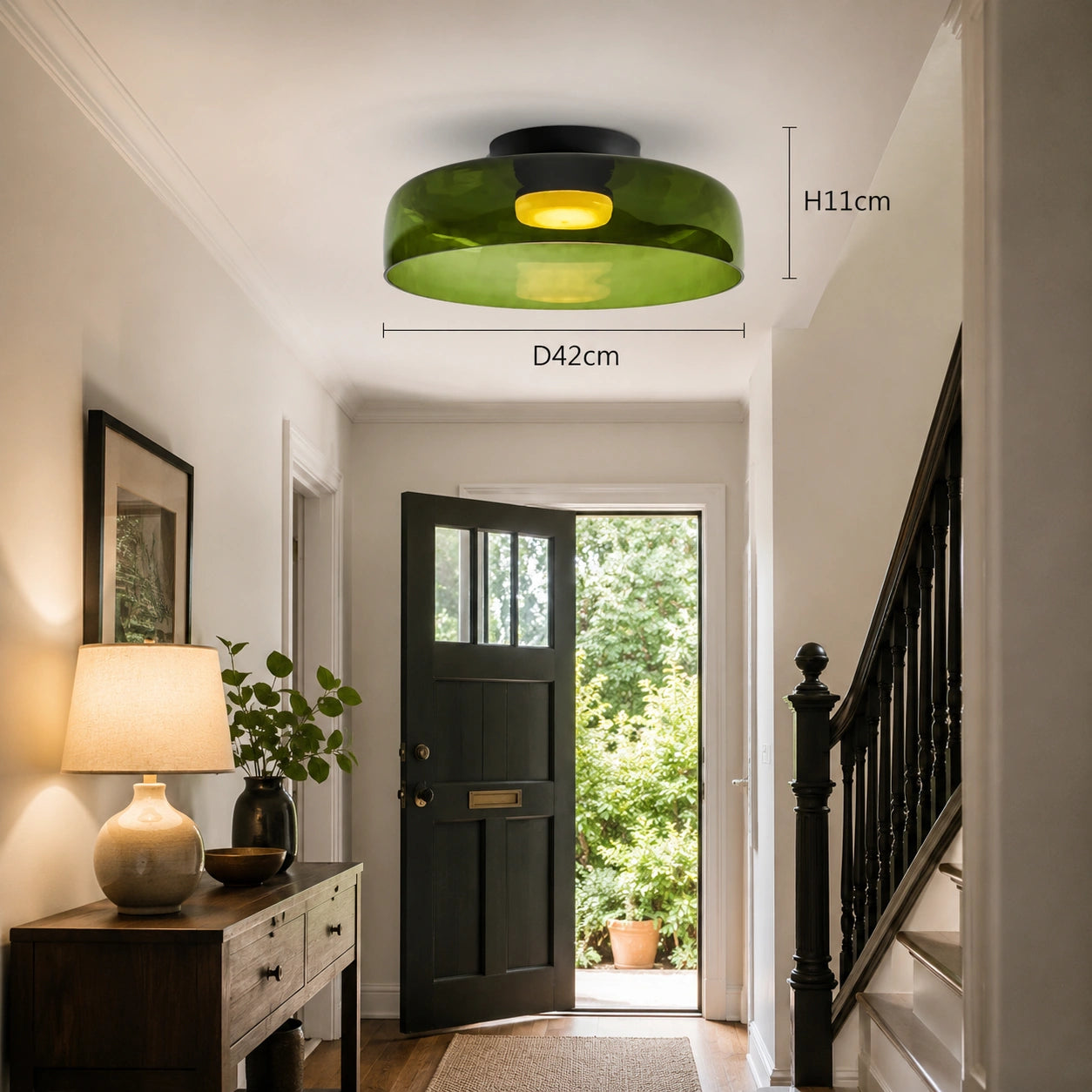 Art Deco Glass Ceiling Light