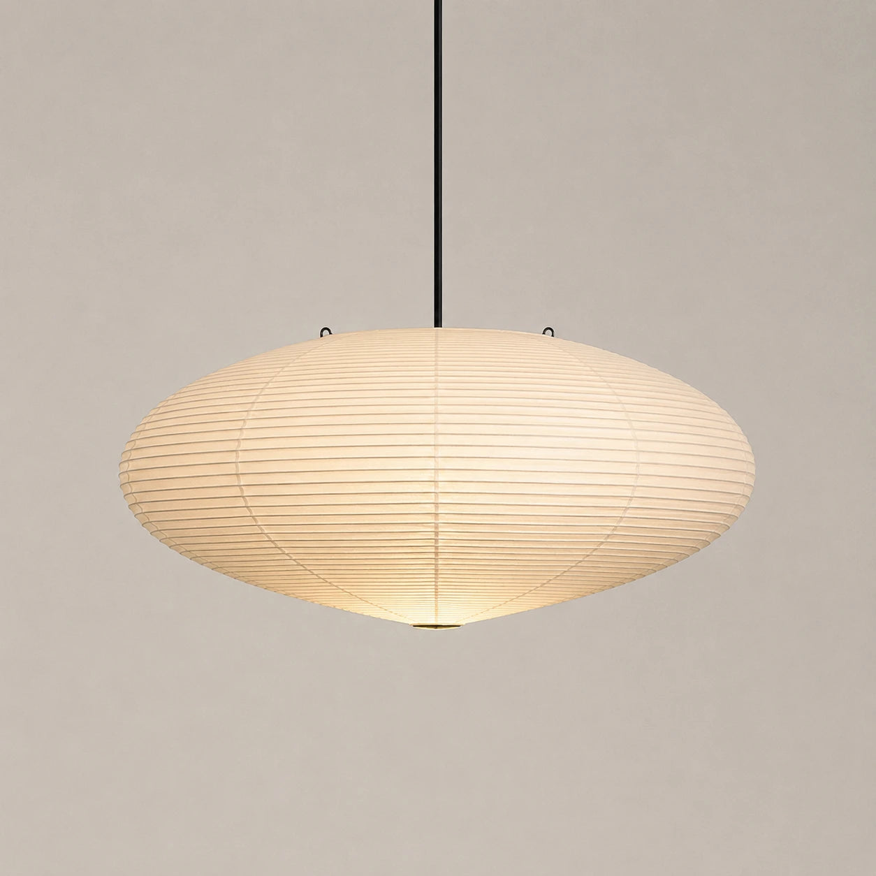 Japanese Oval Rice Paper Pendant Light