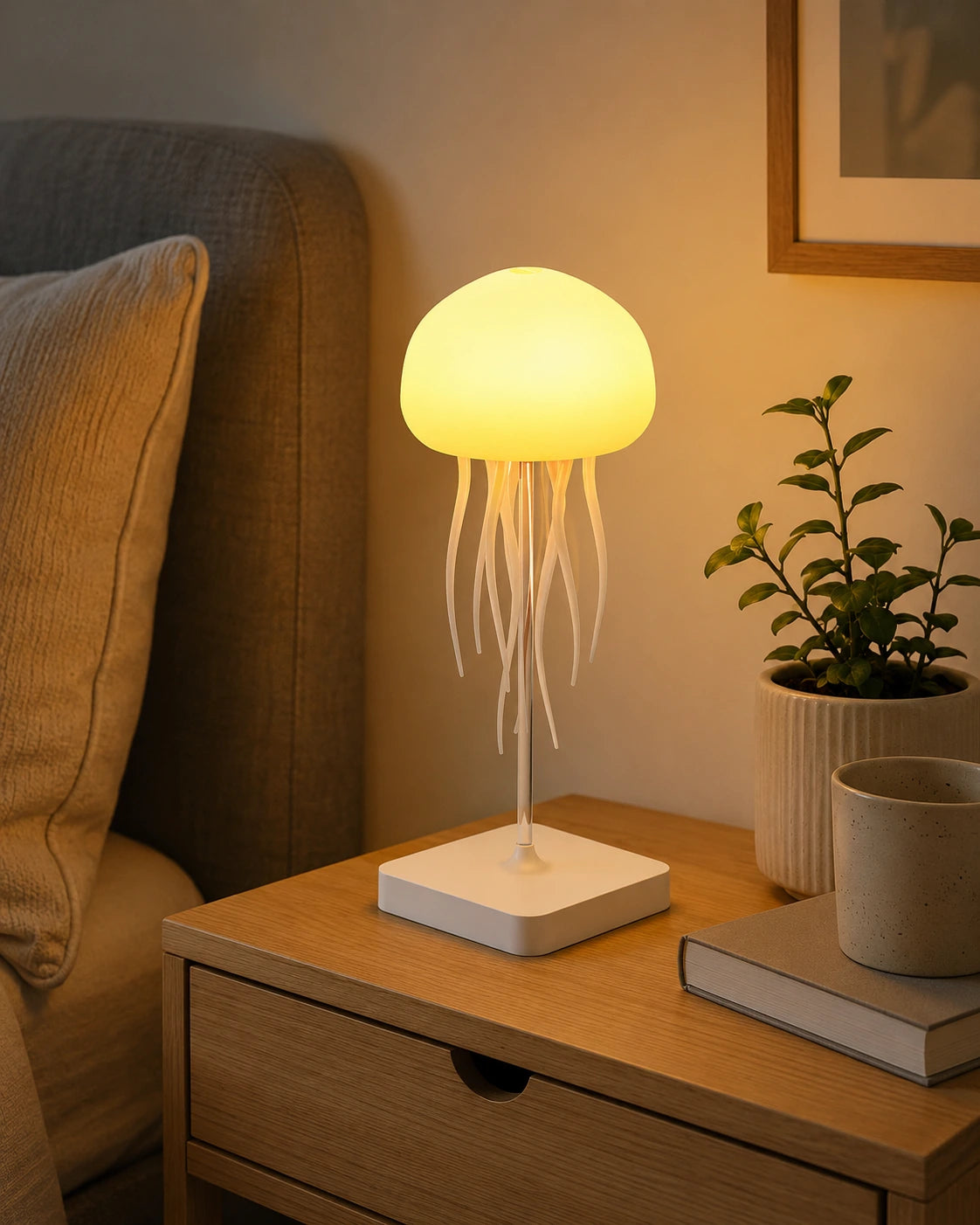 Voice-Controlled Jellyfish LED Table Lamp