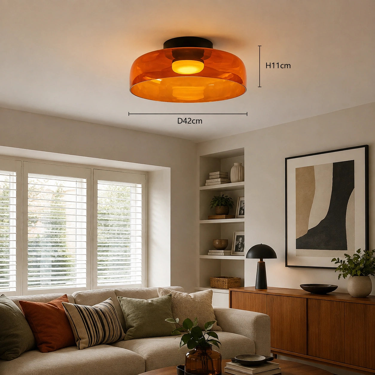 Art Deco Glass Ceiling Light