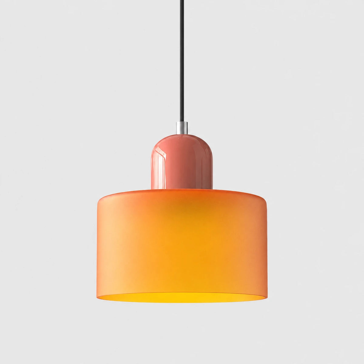 Minimalist Glass Drum Pendant Light
