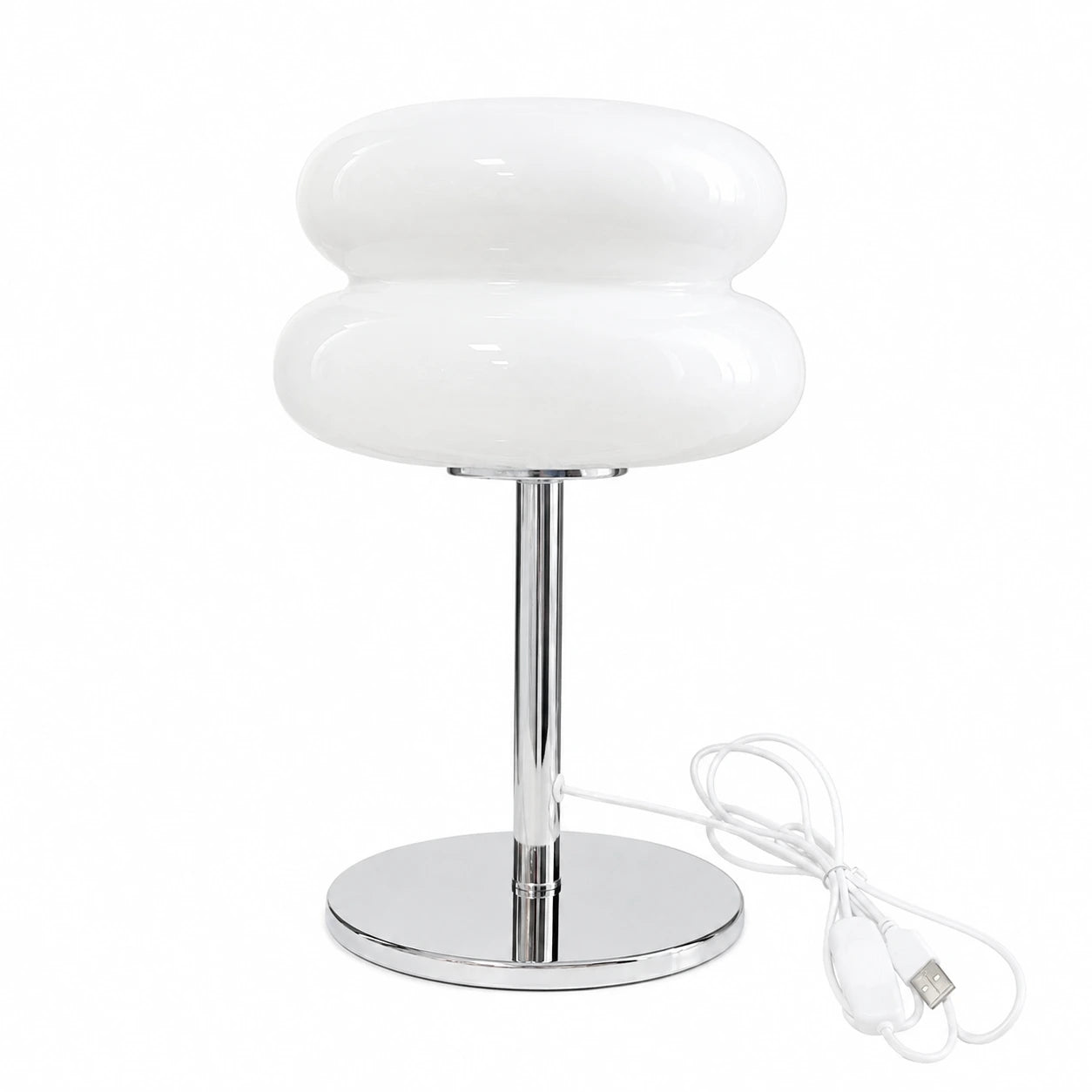 Retro Double-Dome Glass Table Lamp