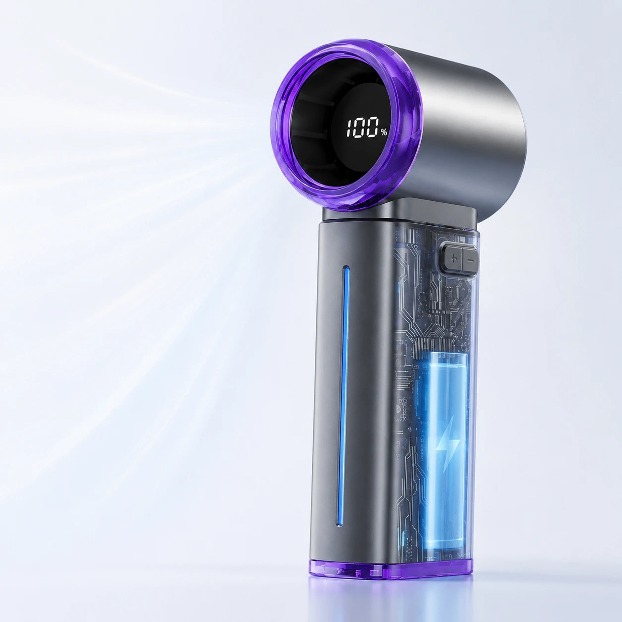 Portable Rechargeable Mist Cooling Fan Humidifier with 199-Speed Turbo Function