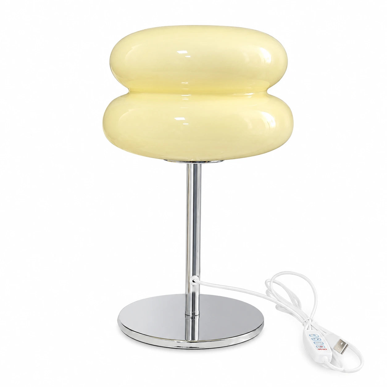 Retro Double-Dome Glass Table Lamp