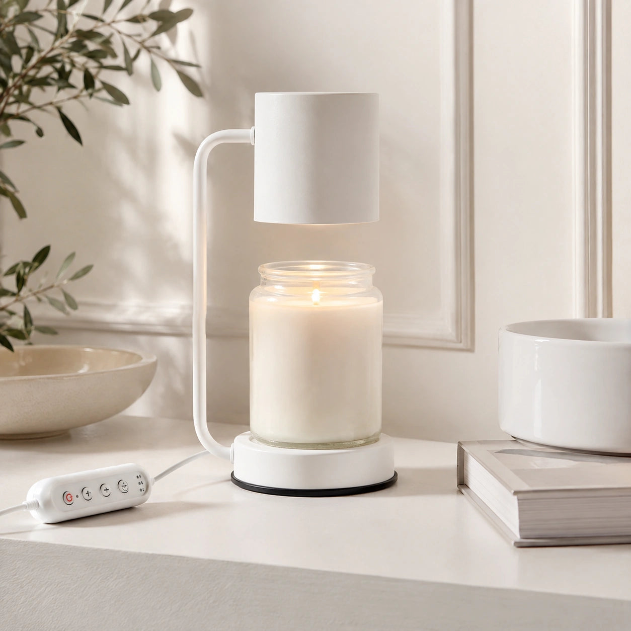 Electric Candle Warmer Lamp with Dimmer and Timer