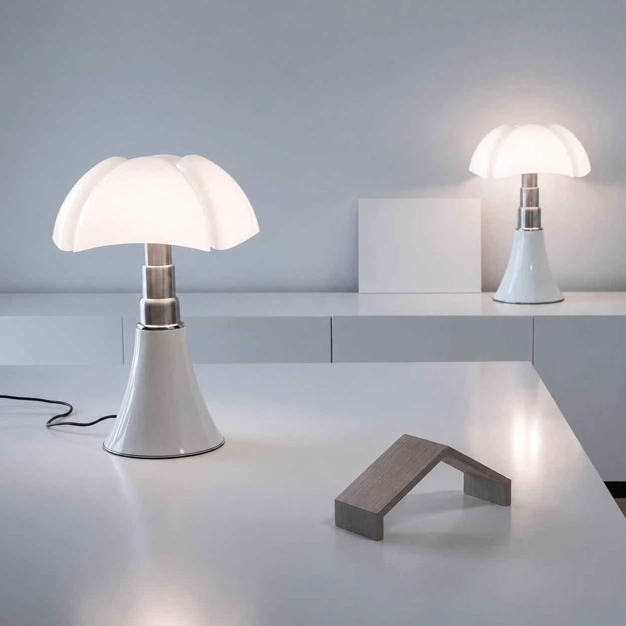 Sculptural Petal Glass Table Lamp