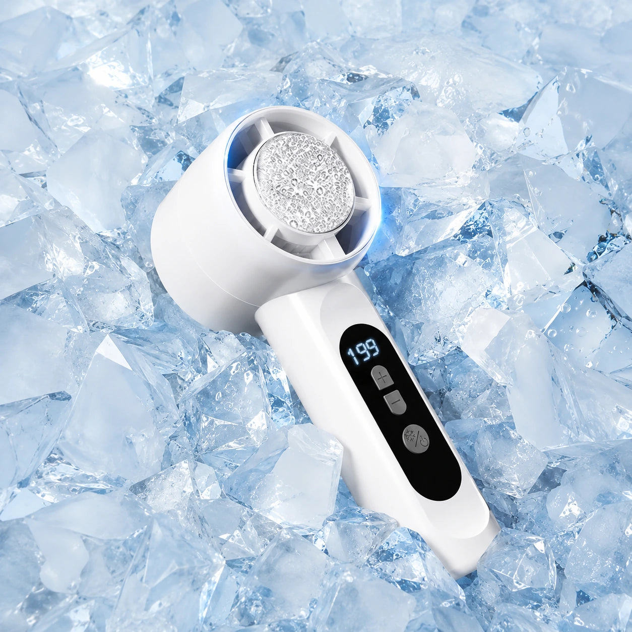 Handheld USB Rechargeable Fan with 199 Speeds and LED Display for Home Office Travel