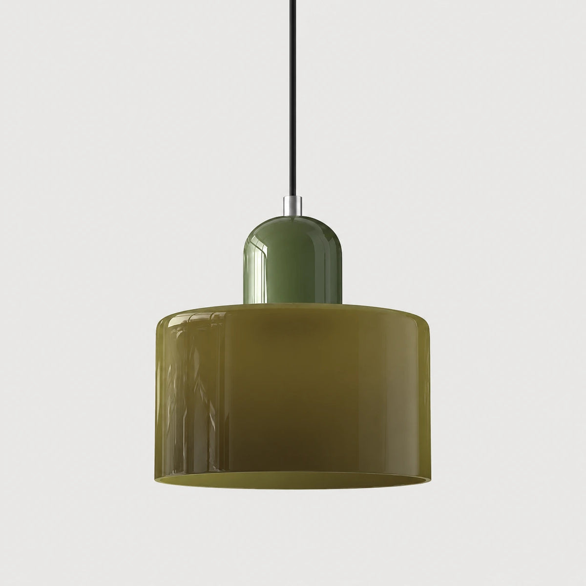 Minimalist Glass Drum Pendant Light