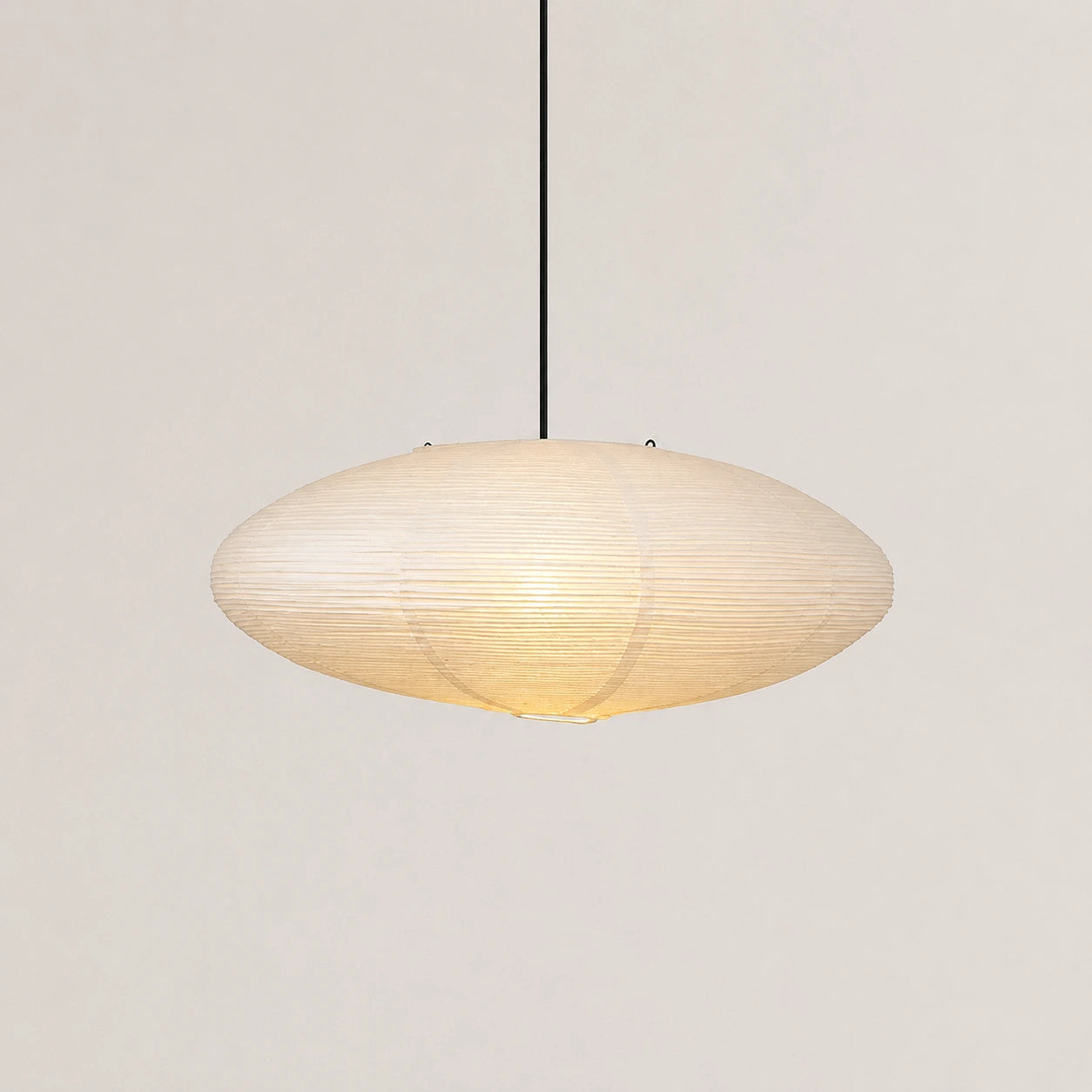 Japanese Oval Rice Paper Pendant Light