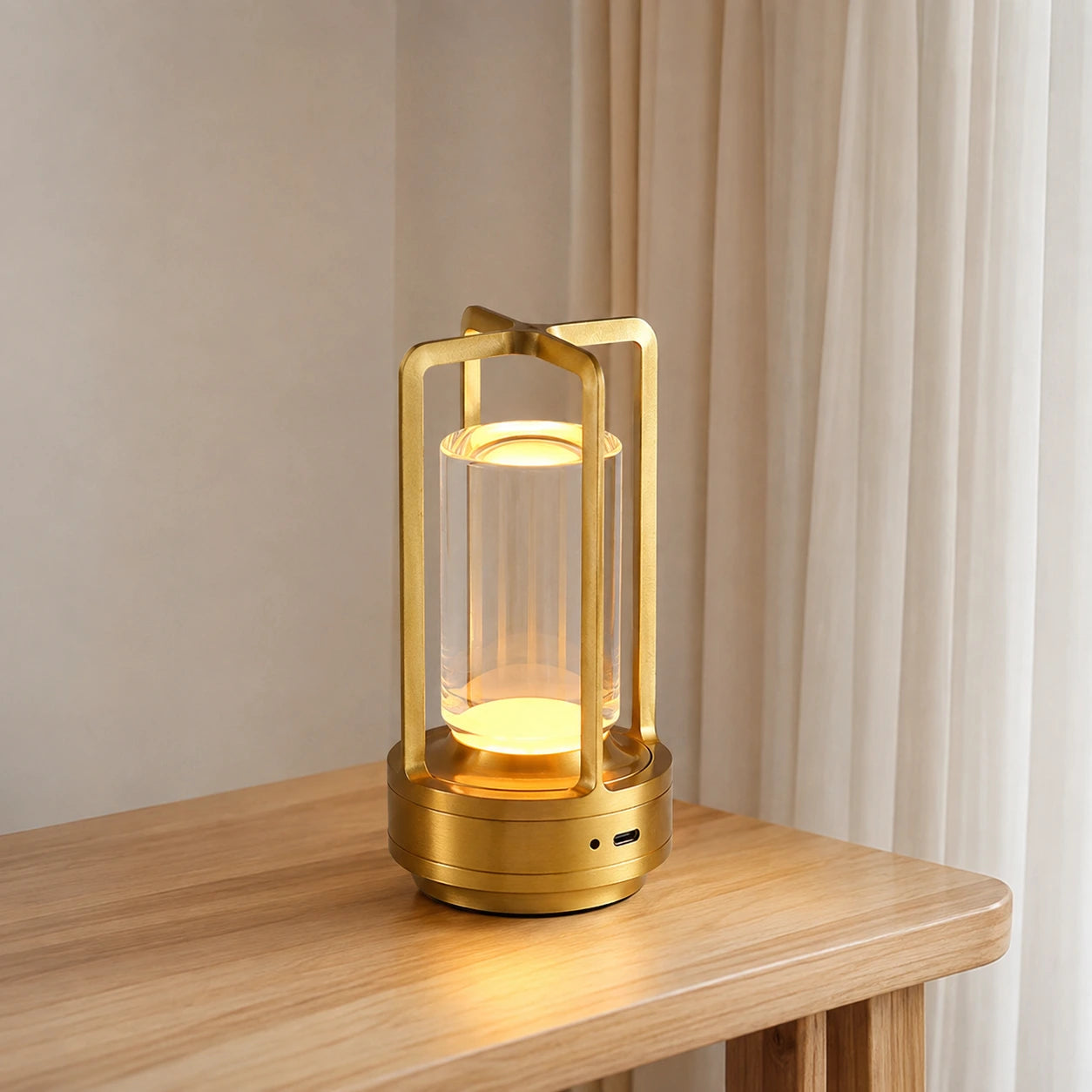 Rechargeable Lantern-Style LED Table Lamp