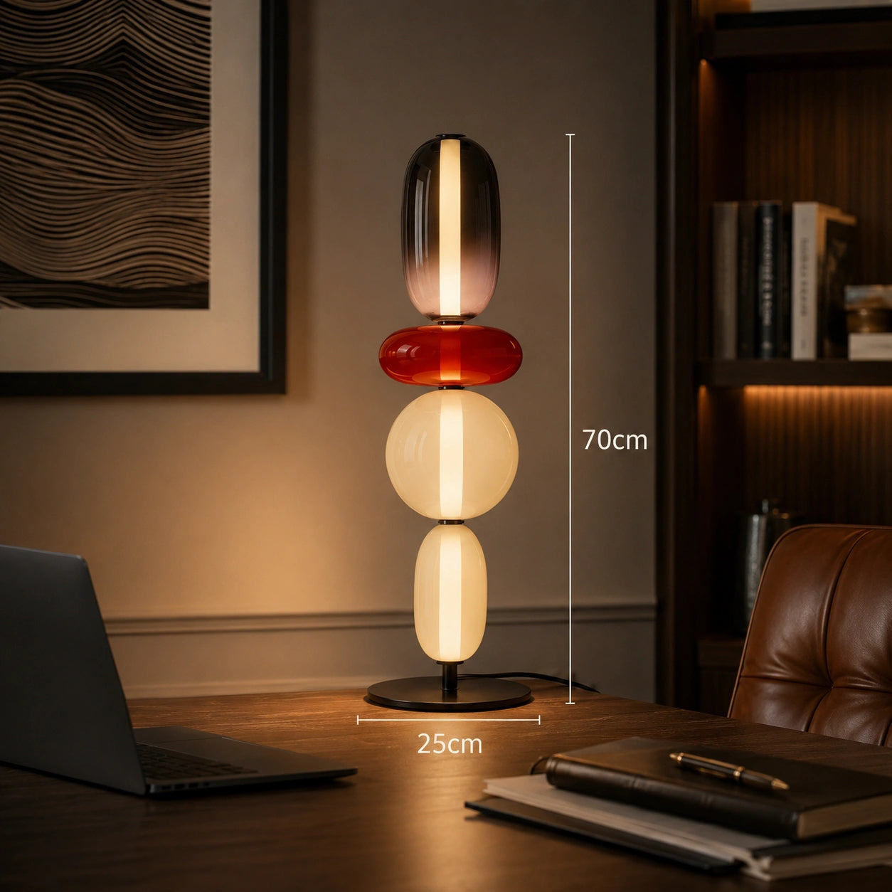 Modern Stained Glass LED Table & Floor Lamp