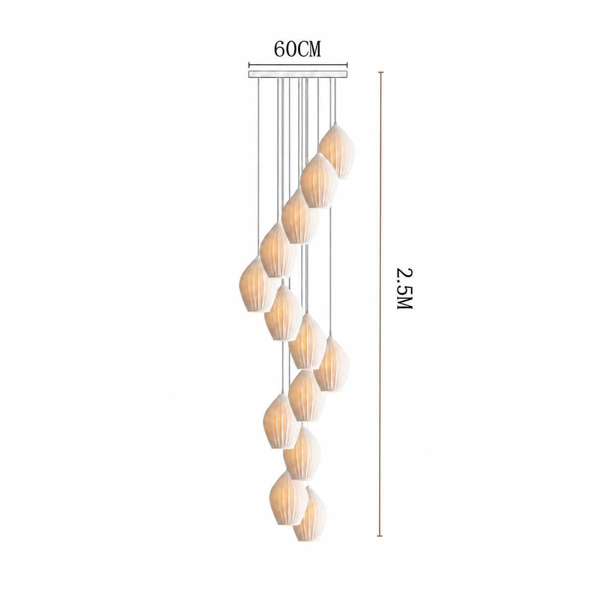 Ribbed Ceramic Pendant Light