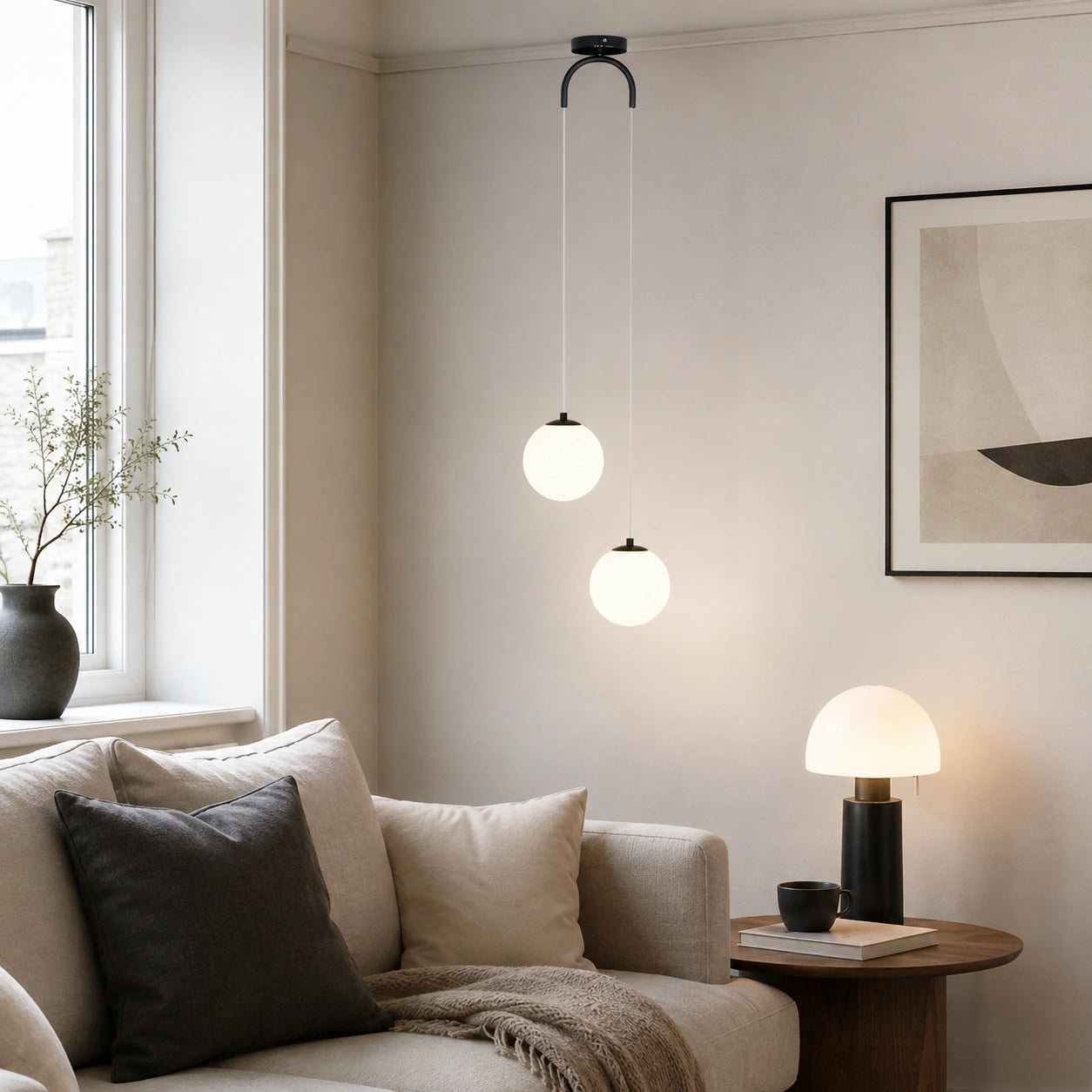 Modern Glass Globe Pendant Light