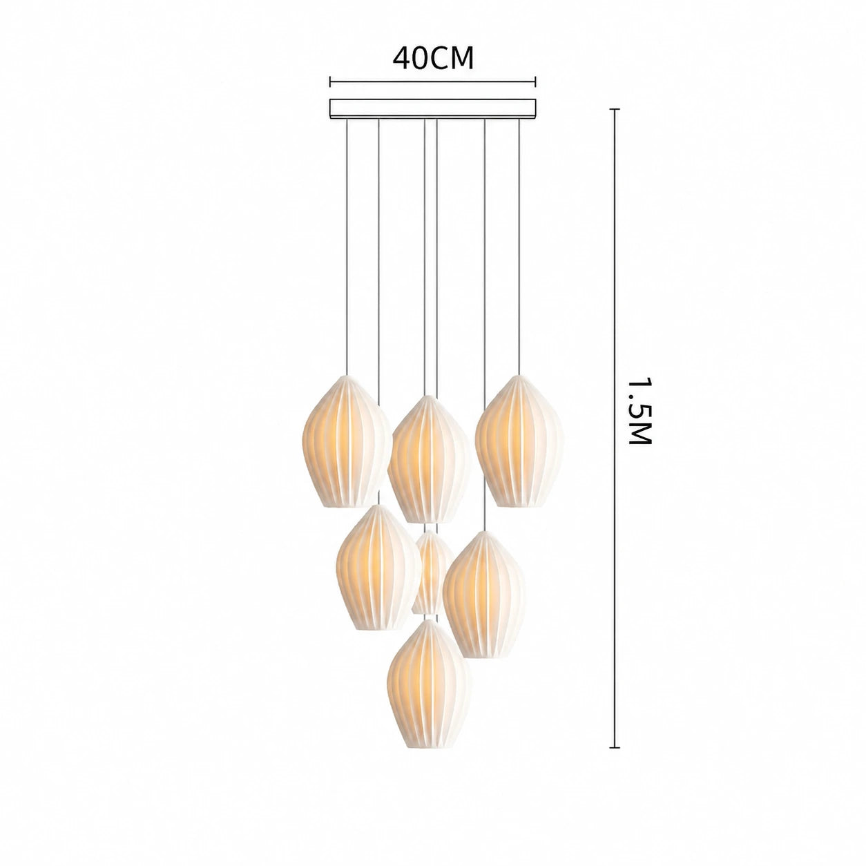 Ribbed Ceramic Pendant Light