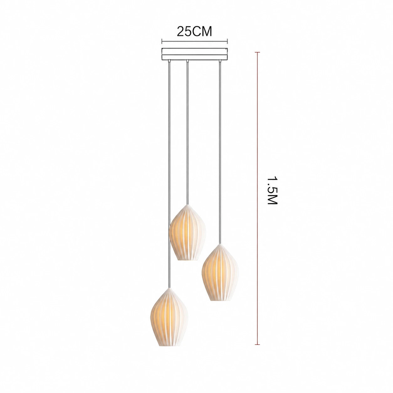 Ribbed Ceramic Pendant Light