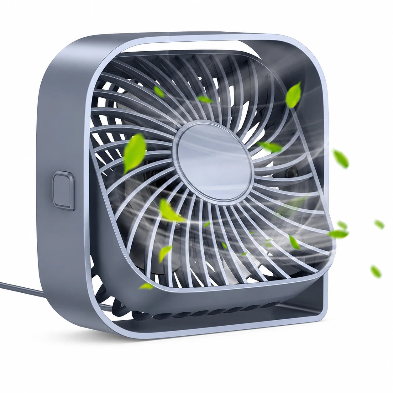 Mini USB Desk Fan with 3 Speeds, 360 Rotation, Strong Airflow & Quiet Operation
