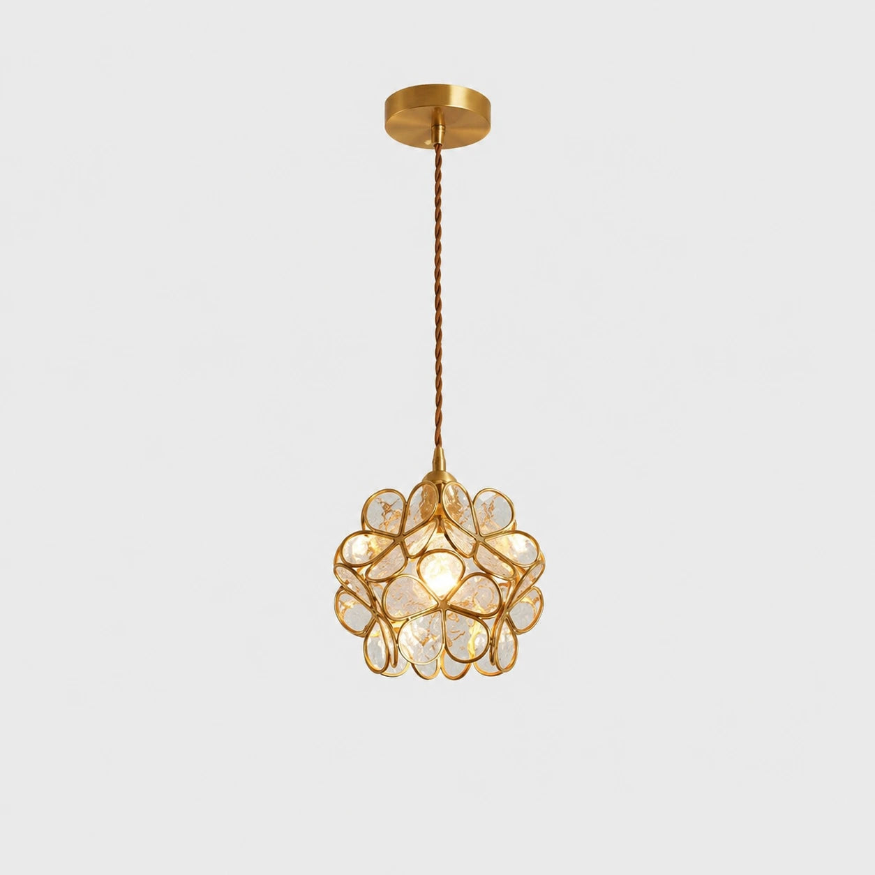 Floral Glass Petal Pendant Light