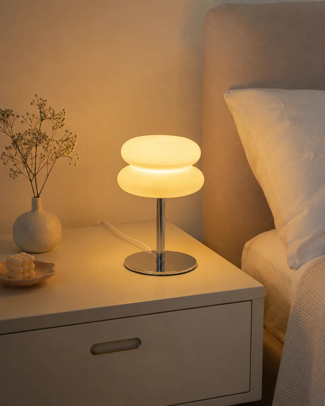 Retro Double-Dome Glass Table Lamp