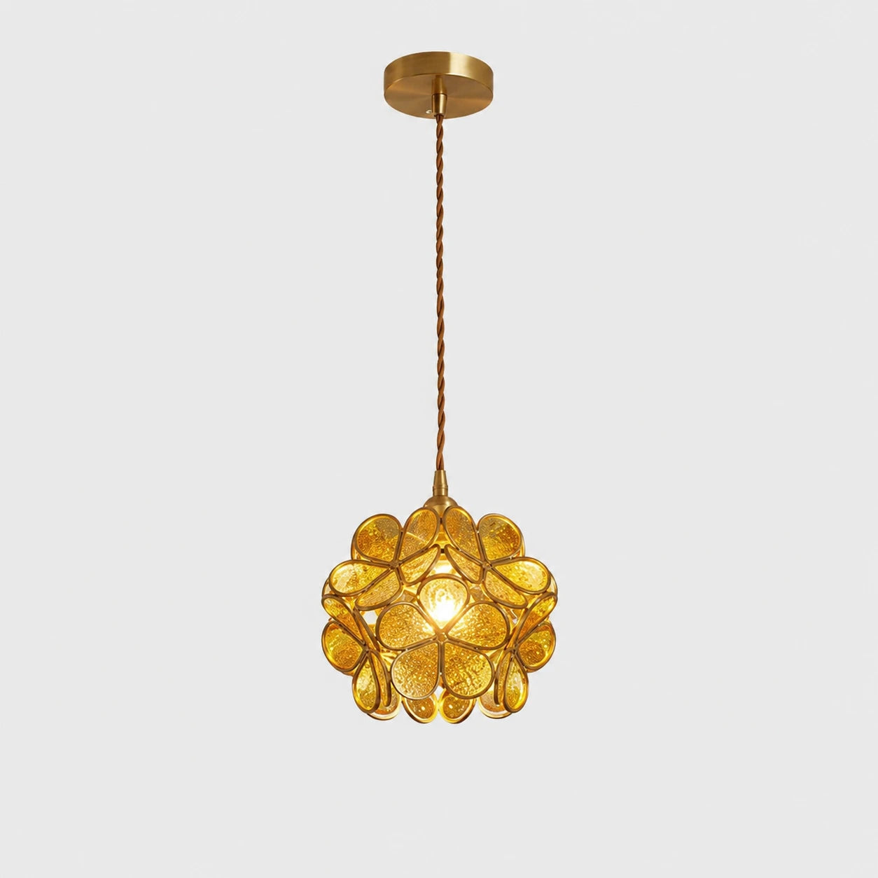 Floral Glass Petal Pendant Light