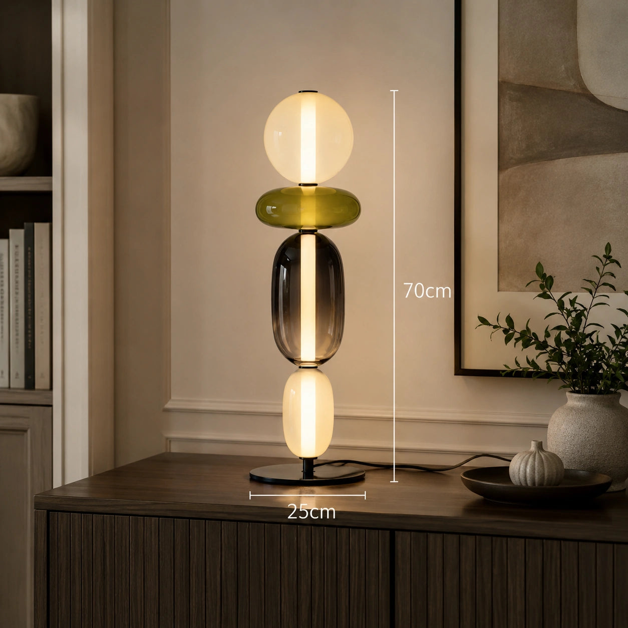Modern Stained Glass LED Table & Floor Lamp