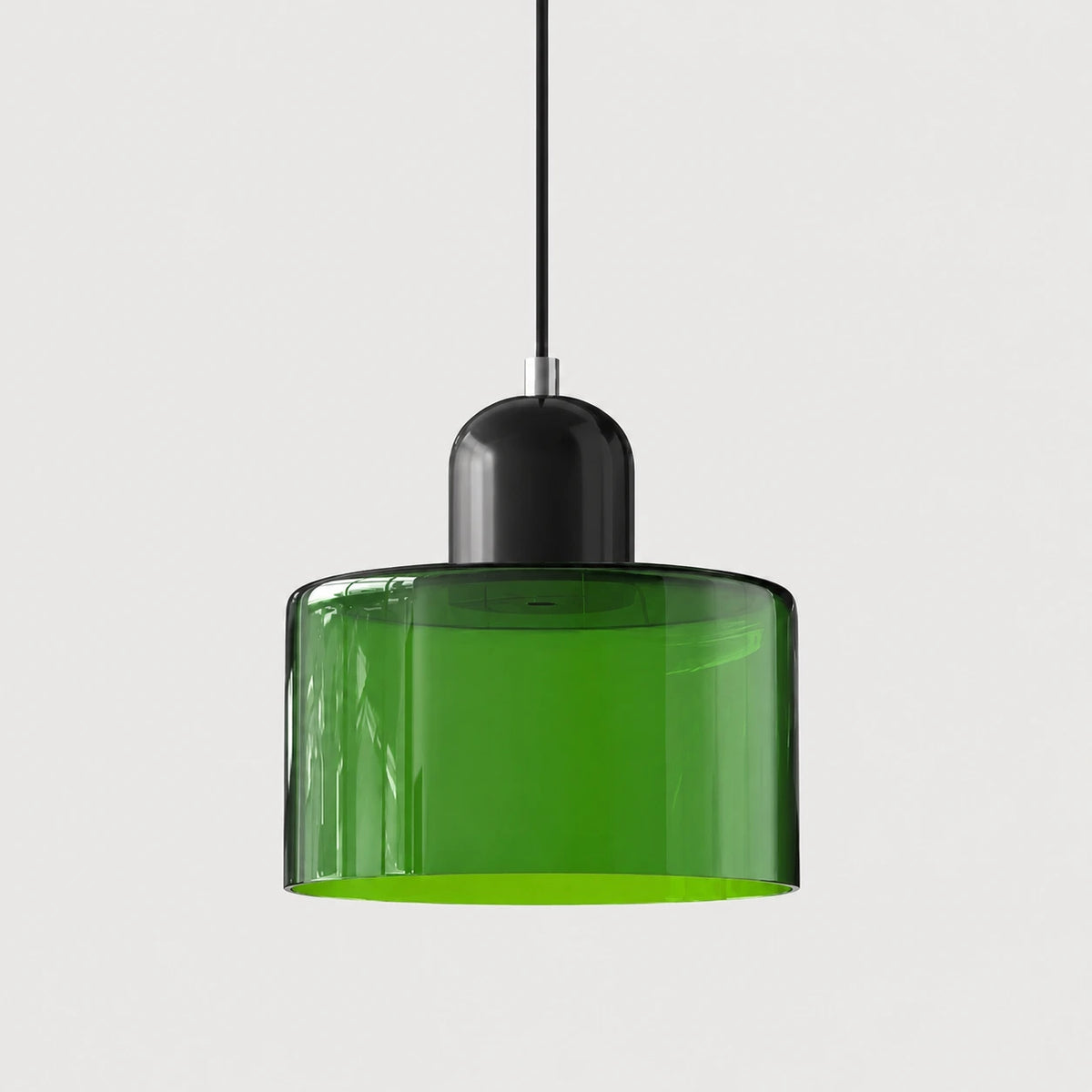 Minimalist Glass Drum Pendant Light