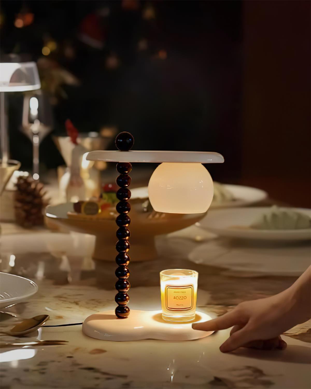 Kiyora Candle Warmer Lamp – Minimal Japanese Style – Wood Base