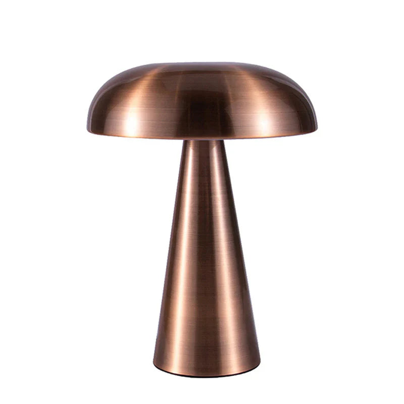 Modern Mushroom LED Table Lamp – Cordless Rechargeable Iron for Bedroom & Living Room
