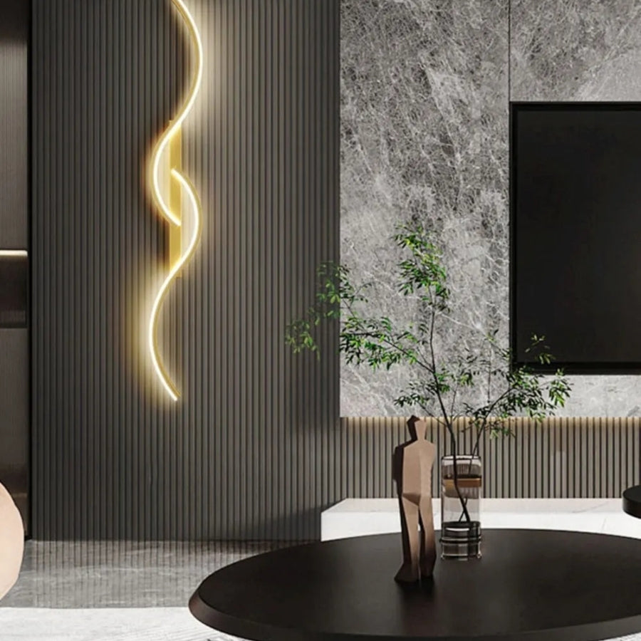 Sleek Minimalist Curved Wall Light