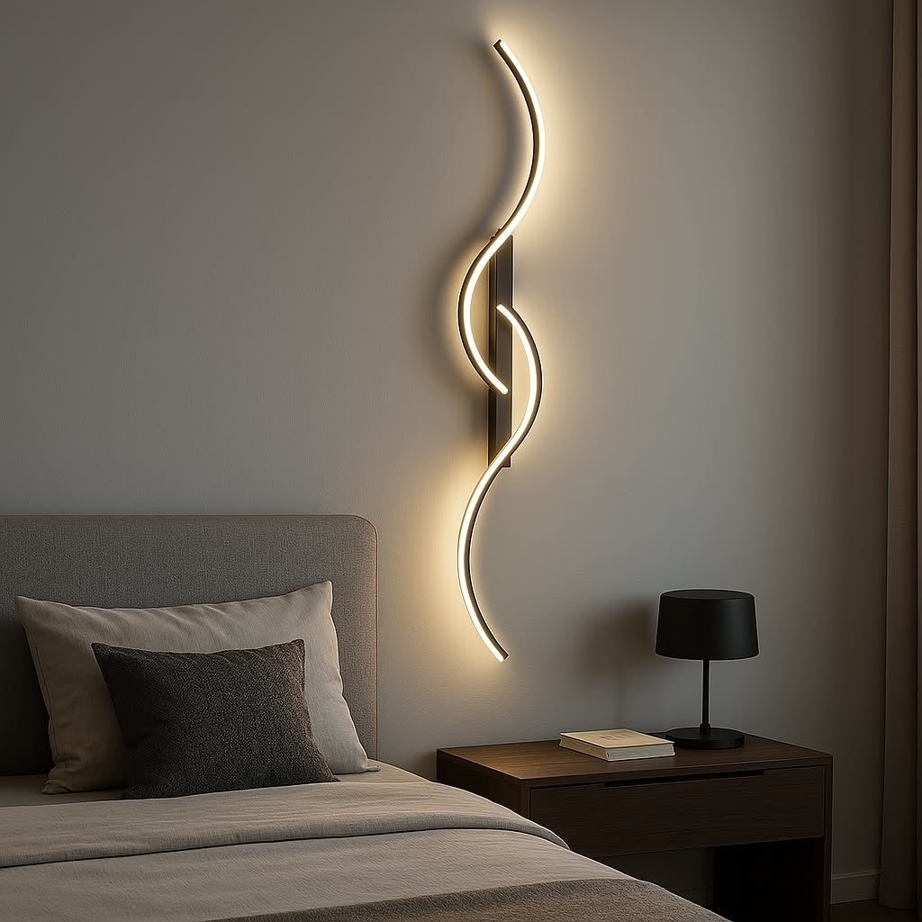 Sleek Minimalist Curved Wall Light