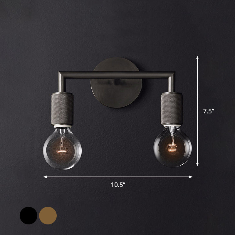Hardwired Industrial Wall Sconce Light - Edison Bulb Compatible - for Bedroom