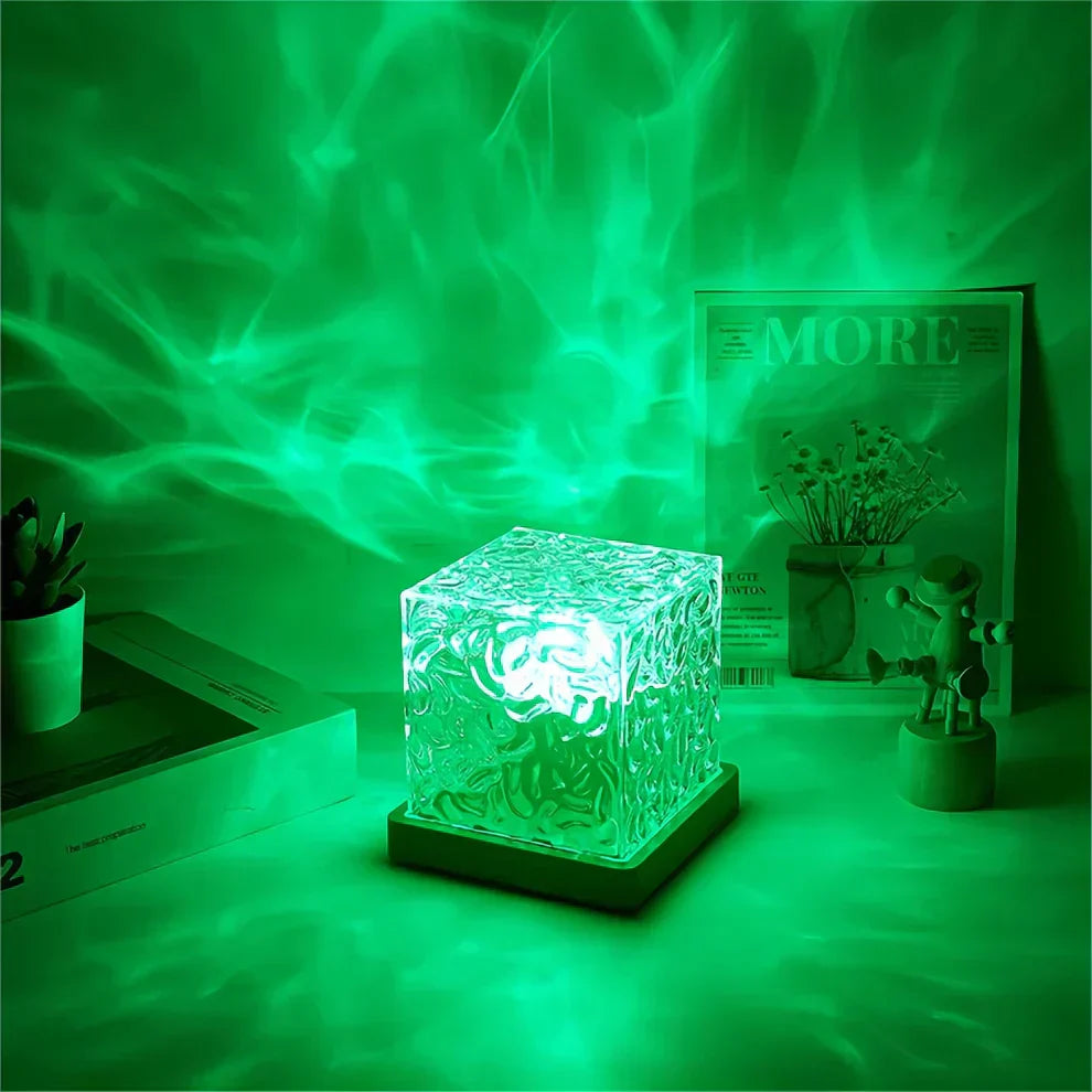 LED Ocean Wave Projector Night Light for Bedroom - Water Ripple Effects, Relaxing Ambience