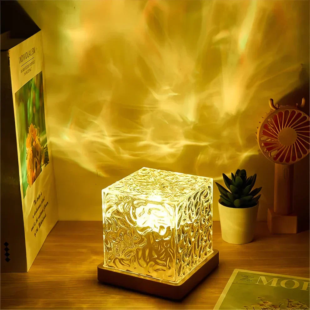 LED Ocean Wave Projector Night Light for Bedroom - Water Ripple Effects, Relaxing Ambience