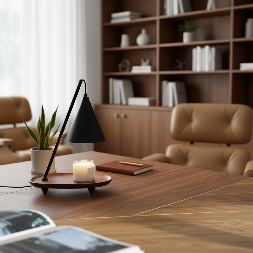 Mikaro Candle Warmer Lamp – Clean Rounded Design Indoor Wax Melter